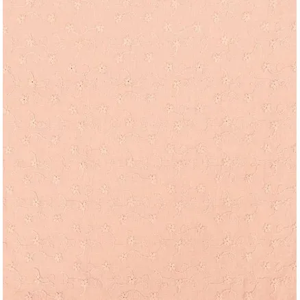 Bavlněná látka s výšivkou 135cm 1613 Lososová - 50cm