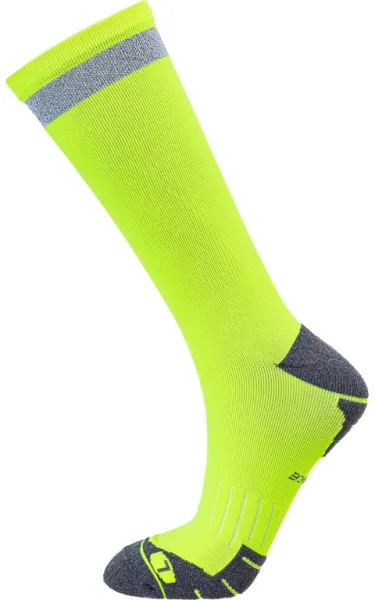 Endurance Torent Reflective Mid Length - Běžecké ponožky - Bezpečnostní žlutá - Velikost 39/42