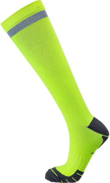 Endurance Torent Reflective Long - Běžecké ponožky s kompresí - Bezpečnostní žlutá - Velikost 39/